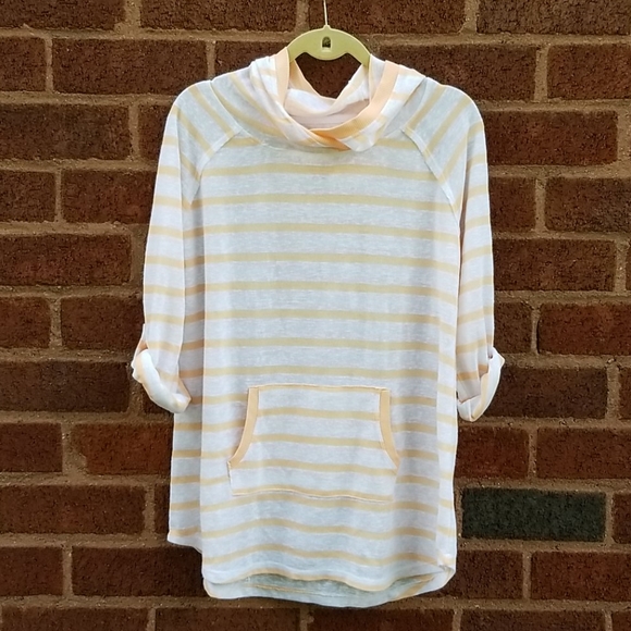 Earth Yoga Tops - Earth Yoga Organic Sz M Hooded Tunic Sz M EUC